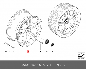 Диск колеса 36 11 6 753 238 BMW