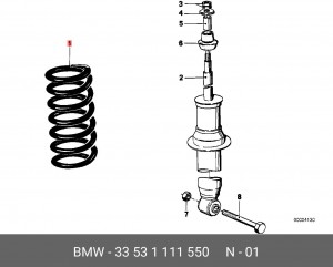 Пружина ходовой части 33 53 1 111 550 BMW