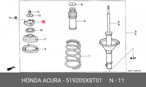 Опора амортизатора подвески 51920SX8T01 HONDA