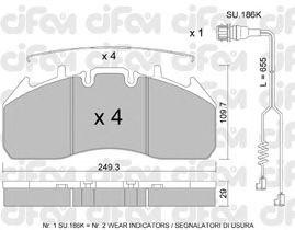 Комплект тормозных колодок, диско 8228091K CIFAM