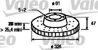 Тормозной диск 186804 VALEO PHC