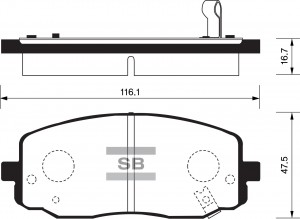 Колодки тормозные дисковые SP1172 SANGSIN