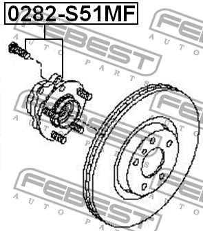 Ступица колеса 0282-S51MF FEBEST