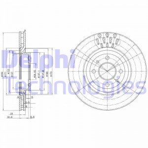 Тормозной диск BG2617 DELPHI