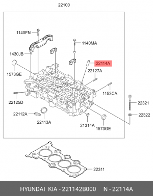 Направляющая втулка клапана 221142B000 HYUNDAI KIA