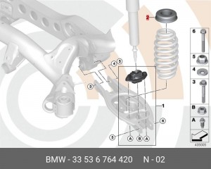 Проставка пружины подвески 33 53 6 764 420 BMW