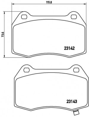 Комплект тормозных колодок, диско P56047 BREMBO