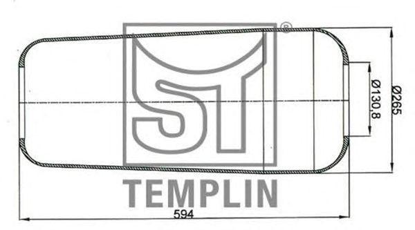 Кожух пневматической рессоры 040606006460 TEMPLIN