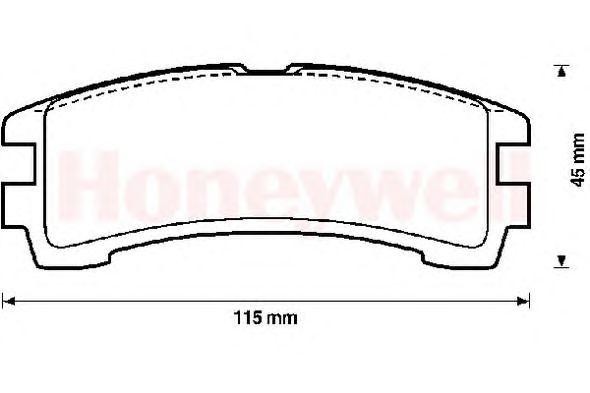 Комплект тормозных колодок, диско 572234B BENDIX JURID