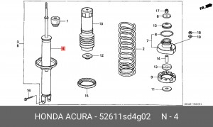 Амортизатор подвески 52611SD4G02 HONDA