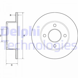 Тормозной диск BG2343 DELPHI