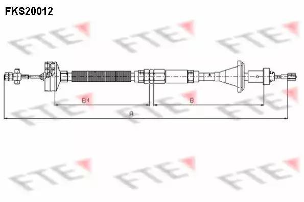 Трос, управление сцеплением FKS20012 FTE