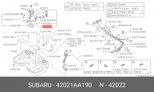 Топливный насос 42021AA190 SUBARU