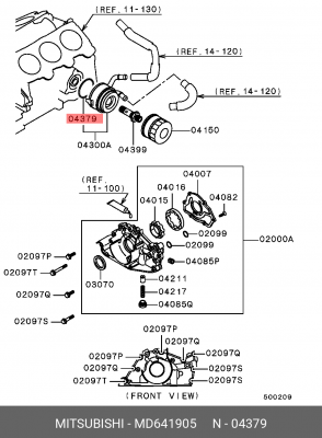 Прокладка, впускной коллектор MD641905 MITSUBISHI