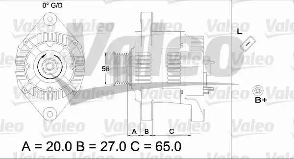 Генератор 437443 VALEO PHC