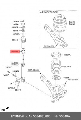 Отбойник амортизатора подвески 553482J000 HYUNDAI KIA
