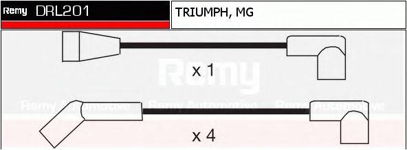 Ккомплект проводов зажигания DRL201 DELCO REMY