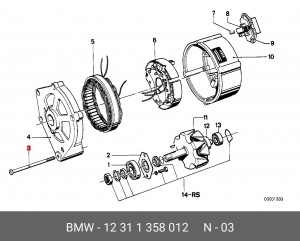 Болт 12 31 1 358 012 BMW