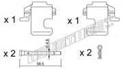 Комплектующие, колодки дискового тормоза KIT066 TRUSTING