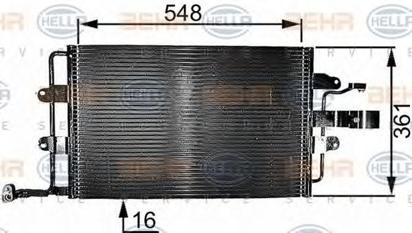 Конденсатор, кондиционер 8FC 351 037-651 HELLA