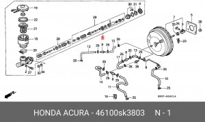 Главный тормозной цилиндр 46100SK3803 HONDA
