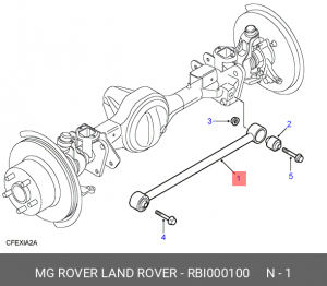 Тяга / стойка, подвеска колеса RBI000100 LAND ROVER