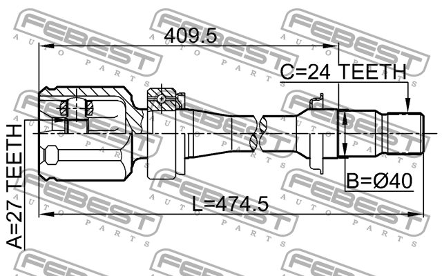ШРУС 0111-ACV30RH FEBEST