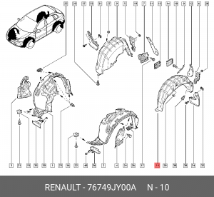 Деталь 76749JY00A RENAULT