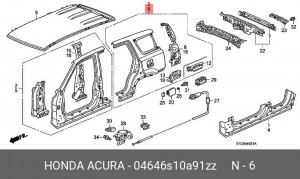 Панель кузова 04646S10A91ZZ HONDA