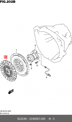 Диск сцепления 22400-67J00 SUZUKI