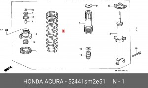 Пружина ходовой части 52441SM2E51 HONDA