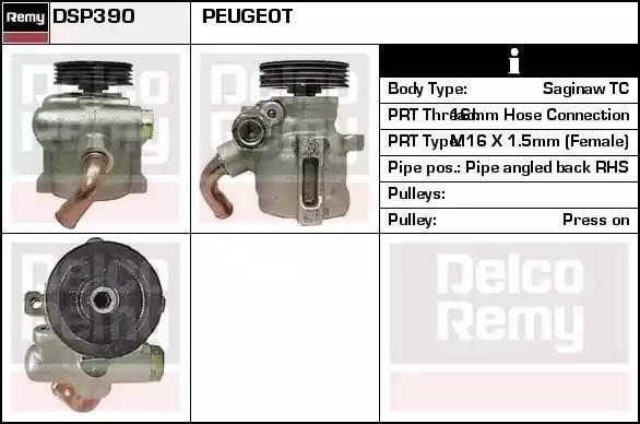 Гидравлический насос, рулевое управление DSP390 DELCO REMY