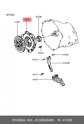 Нажимной диск сцепления 4130043400 HYUNDAI KIA