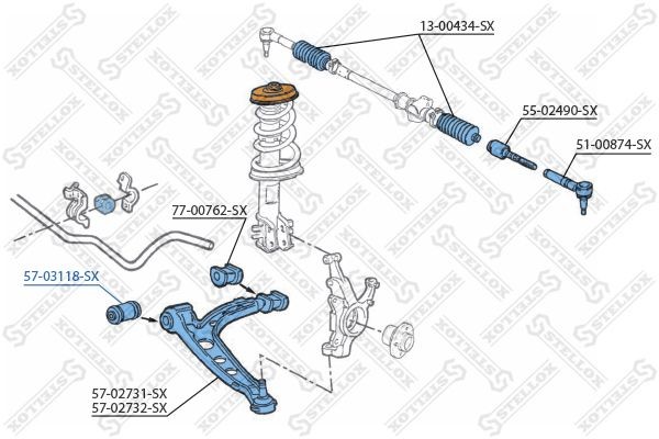 Сайлентблок 57-03118-SX STELLOX