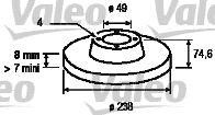 Тормозной диск 186768 VALEO PHC