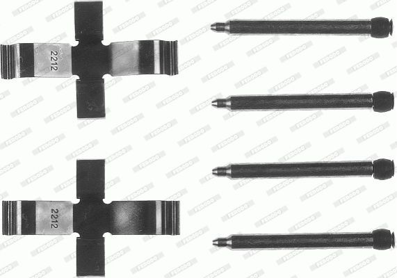 Комплектующие, колодки дискового тормоза FBA476 FERODO