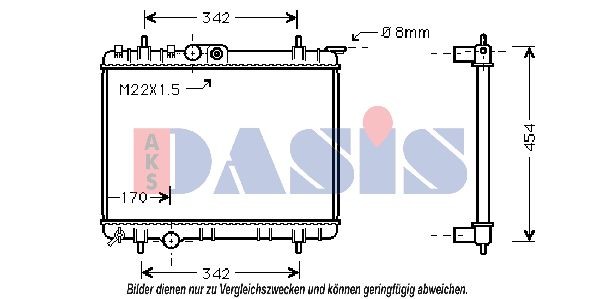 Радиатор, охлаждение двигател 161470N AKS DASIS