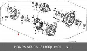 Генератор 31100P1EA01 HONDA