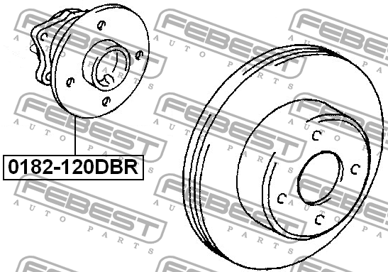 Ступица колеса 0182-120DBR FEBEST