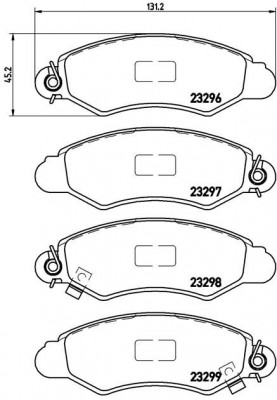 Комплект тормозных колодок, диско P78012 BREMBO