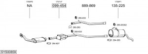 Средний глушитель выхлопных газов 154545 BOSAL