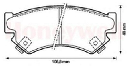 Комплект тормозных колодок, диско 572211B BENDIX JURID