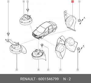 Сигнал звуковой 6001546799 RENAULT