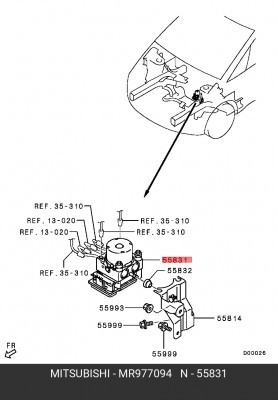 Гидроагрегат, тормозная система MR977094 MITSUBISHI