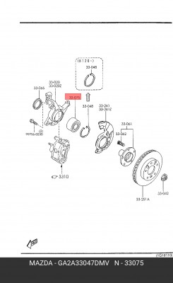 Подшипник ступицы колеса GA2A-33-047DMV MAZDA