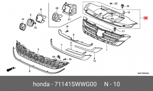 Накладка замка капота 71141SWWG00 HONDA