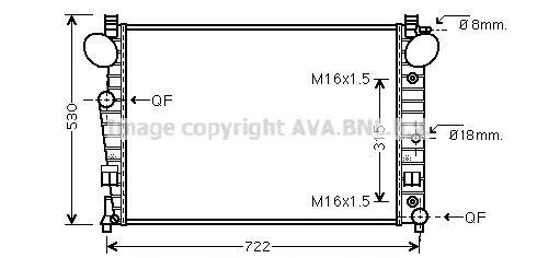 Радиатор, охлаждение двигател MS2301 AVA