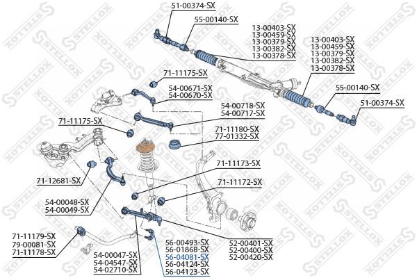 Стойка стабилизатора 56-04081-SX STELLOX