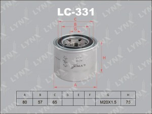 Фильтр масляный двигателя LC-331 LYNXAUTO