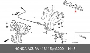 Прокладка, выпускной коллектор 18115PH3000 HONDA